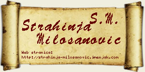 Strahinja Milošanović vizit kartica